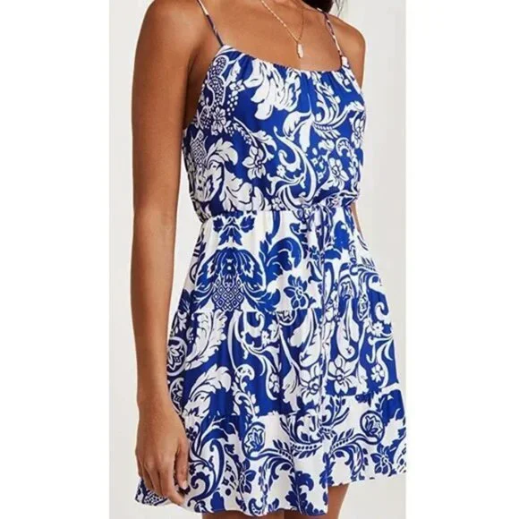 Alice + Olivia | Dresses | New Alice Olivia Cheyla Mini Dress Roman Holiday  Blue Small 295 | Poshmark
